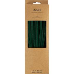 Pfeifenreiniger, L 30 cm, Dicke 6 mm, Dunkelgr&uuml;n, 50 Stk/ 1 Pck