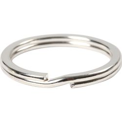 Spaltring, D 28 mm, Versilbert, 4 Stk/ 1 Pck
