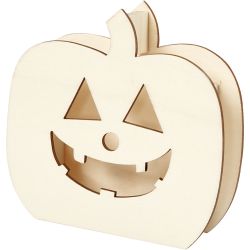 Halloween-Figur, K&uuml;rbiskopf, H 13 cm, T 3 cm, B 13,5 cm, 1 Stk