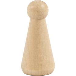 Holzfigurenk&ouml;rper, Kegelform, H 8 cm, 3 Stk/ 1 Pck