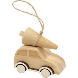 Auto mit Weihnachtsbaum
