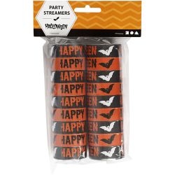 Party-Luftschlangen, Schwarz, Orange, 2 Rolle/ 1 Pck
