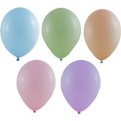 Ballons, Gr&ouml;&szlig;e 23 cm, rund, Pastellfarben, 100 Stk/ 1 Pck