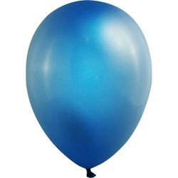 Ballons, Gr&ouml;&szlig;e 23 cm, rund, Metallic-Blau, 8 Stk/ 1 Pck