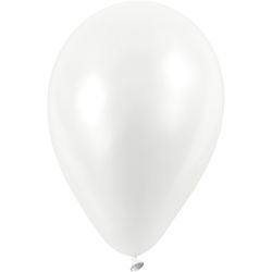 Ballons, D 23 cm, rund, Wei&szlig;, 10 Stk/ 1 Pck