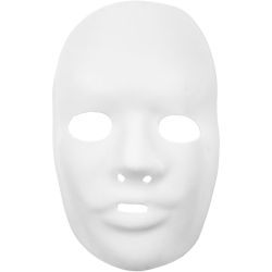 Vollmaske Gesicht, H 24 cm, B 15,5 cm, 1 Stk