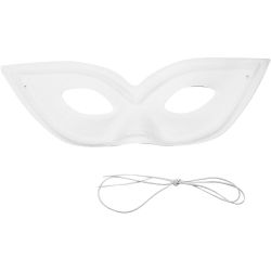 Maske, H 7 cm, B 20 cm, Wei&szlig;, 12 Stk/ 1 Pck