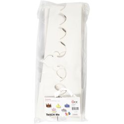 Kronen, H 10-16,5 cm, L 60 cm, 230 g, Wei&szlig;, 50 Stk/ 1 Pck