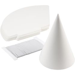 Kegel, H 23 cm, D 16,5 cm, 230 g, Wei&szlig;, 50 Stk/ 1 Pck