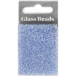 Rocaille-Perlen, D 1,7 mm, Gr&ouml;&szlig;e 15/0, Lochgr&ouml;&szlig;e 0,5-0,8 mm, Hellblau, 25 g/ 1 Pck