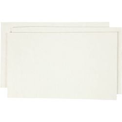 Papierpulpe/Zellulose, Blatt 20x12 cm, Naturwei&szlig;, 100 g/ 1 Pck