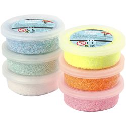 Foam Clay&reg; , Glitter, Pastellfarben, 6x14 g/ 1 Pck