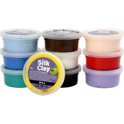 Silk Clay&reg;, Basic 1, Sortierte Farben, 10x40 g/ 1 Pck