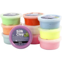 Silk Clay&reg;, Basic 2, Sortierte Farben, 10x40 g/ 1 Pck