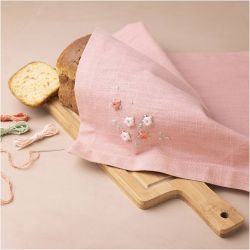 Mini Kreativ Set Sticken, Stoffserviette, Staubros&eacute;, 1 Pck