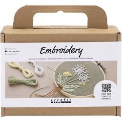 Mini Kreativ Set Sticken, Stickrahmen, Staubgr&uuml;n, 1 Pck