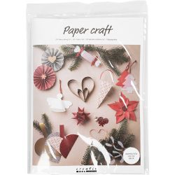 Packung mit Motiven zum Ausschneiden, Weihnachten, Natur, Rot, Wei&szlig;, 1 Pck
