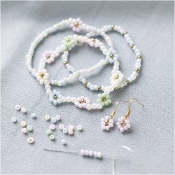 Mini Kreativ Set Schmuck, Elastisches Armband, Ohrring, 1 Pck