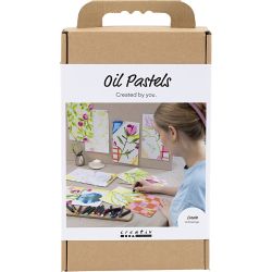 Kreativ Set &Ouml;lpastellfarben, Blumen, Sortierte Farben, 1 Pck
