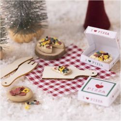 Mini Kreativ Set Wichtelt&uuml;r, Pizza, 1 Pck