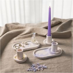 Starter Kreativ Set Harzgie&szlig;en, Kerzenhalter und Tabletts, Blau, Hellpink, Wei&szlig;, 1 Pck