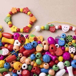 Mini Kreativ Mix Schmuck, ca. 564 Stk, Fr&ouml;hliche Farben, 1 Pck