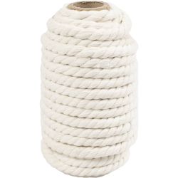 Ma&shy;c&shy;ra&shy;m&eacute;-Schnur, L 12 m, D 8,5 mm, Naturwei&szlig;, 300 g/ 1 Rolle