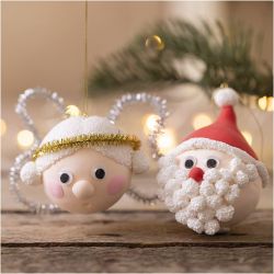 Mini Kreativ Set Weihnachtskugeln, Weihnachtsmann und Engel, 1 Pck