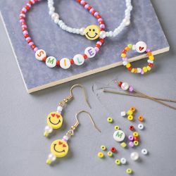 Kreativ Mix Schmuck, Regenbogenmix, ca. 1800+ Stk, Regenbogenfarben, 1 Pck