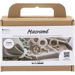 Mini Kreativ Set Macram&eacute;, Serviettenring, Creme, 1 Pck