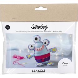 Mini Kreativ Set N&auml;hen, Filzmonster, Sortierte Farben, 1 Pck