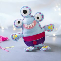 Mini Kreativ Set N&auml;hen, Filzmonster, Sortierte Farben, 1 Pck