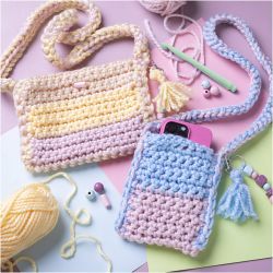 Starter Kreativ Set H&auml;keln, Taschen, Sortierte Farben, 1 Pck