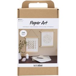 Kreativ Set Papierkunst, Papier zum Aufh&auml;ngen, Creme, 1 Pck