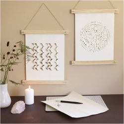 Kreativ Set Papierkunst, Papier zum Aufh&auml;ngen, Creme, 1 Pck