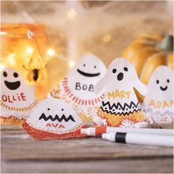 Mini Kreativ Set Ausmalen, Gespenster, Schwarz, Hellorange, Mittelorange, Wei&szlig;, 1 Pck