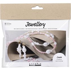 Mini Kreativ Set Schmuck, Halsketten und Ohrringe, Gl&auml;nzend, 1 Pck