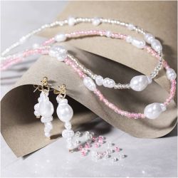 Mini Kreativ Set Schmuck, Halsketten und Ohrringe, Gl&auml;nzend, 1 Pck