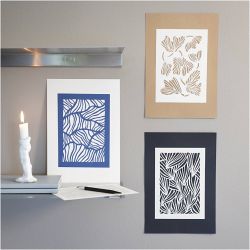 Kreativ Set Papierkunst, Bilder zum Aush&auml;ngen, Creme, 1 Pck