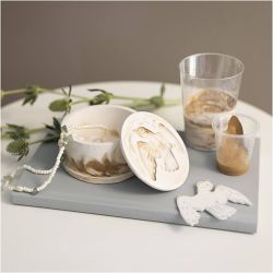 Kreativ Set Harzgie&szlig;en, Vorratsglas mit Deckel, Beige, Creme, 1 Pck