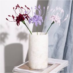 Mini Kreativ Set Blumen aus Pfeifenreiniger, Spinnenlilie, Rosa mattiert, Helllila, Dunkelrot, 1 Pck
