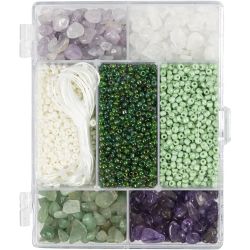 Kreativ Mix Schmuck, Kristalle, Gr&ouml;&szlig;e 2,6-10 mm, Lochgr&ouml;&szlig;e 0,8-1,2 mm, ca. 2460 Stk, Sortierte Farben, 1 Pck
