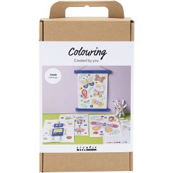 Kreativ Set Ausmalen, Schmetterlinge und Roboter, Fr&ouml;hliche Farben, 1 Pck