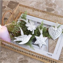 Mini Kreativ Set Dekoration, Weihnachtsschmuck, Silver Metall, 1 Pck