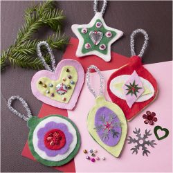 Mini Kreativ Set Dekoration, Weihnachtsdekorationen aus Filz, Sortierte Farben, 1 Pck
