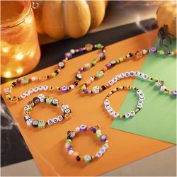 Mini Kreativ Set Schmuck, Halsketten und Armb&auml;nder, Halloween Farben, 1 Pck