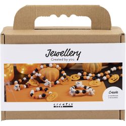 Mini Kreativ Set Schmuck, Halskette und Armband, Halloween Farben, 1 Pck