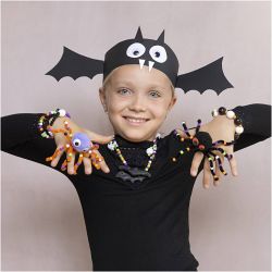 Kreativ Set Gruselige Accessoires, Kost&uuml;me und Schmuck, Halloween Farben, 1 Pck