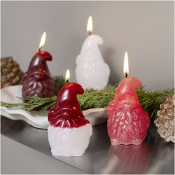 Kreativ Set Kerzengie&szlig;en, Weihnachtsmann, Matt transparent, Rot, 1 Pck