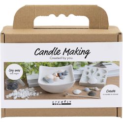 Mini Kreativ Set Kerzengie&szlig;en, Muscheln, Grau, Creme, 1 Pck